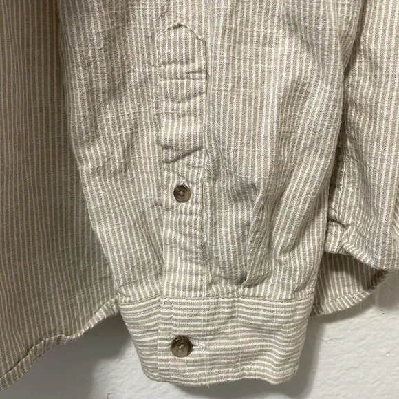 Goodfellow & Co Tan/Cream & White - Button up / Flannel - Picture 4 of 5